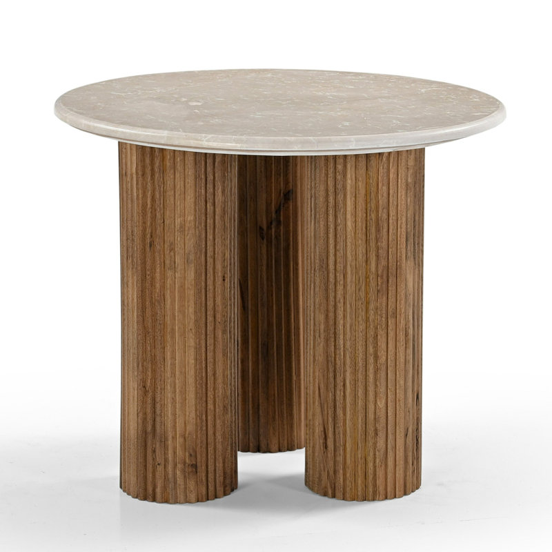 Dewy - Modern Marble Round End Table