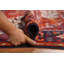 Tapis rouge géométrique 9 x 11 po