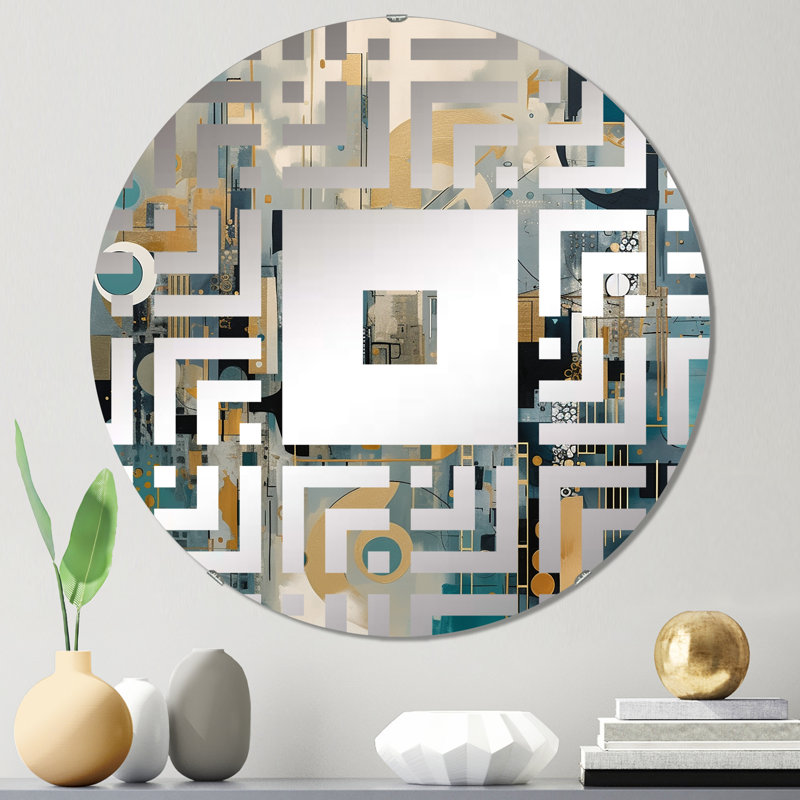 Georgiane - Miroir mural carré, 23,6 po x 23,6 po