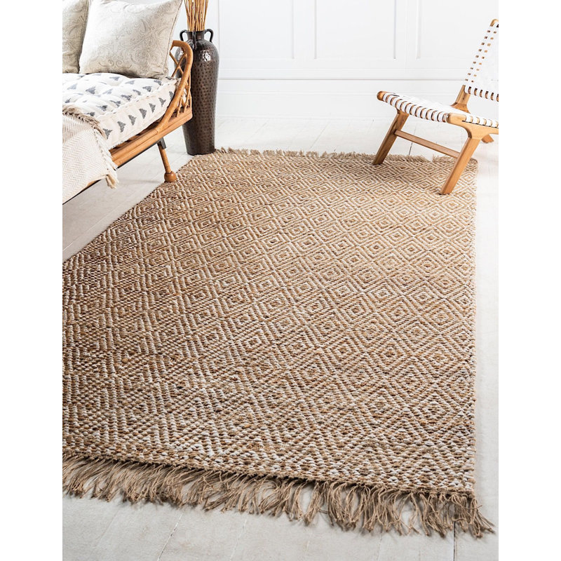 Tapis en coton tressé à la main Southwestern, Rectangle 12 pi 2 po x 16 pi