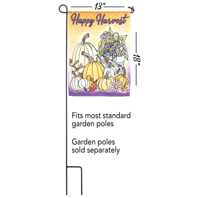 Double Sided 18 in. H x 13 in. W Polyester Garden flag
