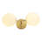 2-Light Modern Glass Globe Wall Sconce
