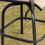 De 2 chaises de balcon pivotantes pour l'extérieur avec structure en acier brun pour la piscine, tabourets de bar avec accoudoirs pour la cour, patio, cour et piscine