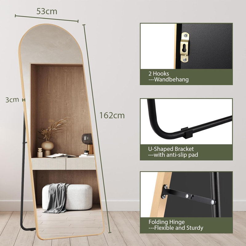 Synclaire Aluminium Arch Mirror