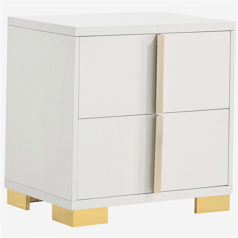 Jeremiah White 2-drawer Nightstand