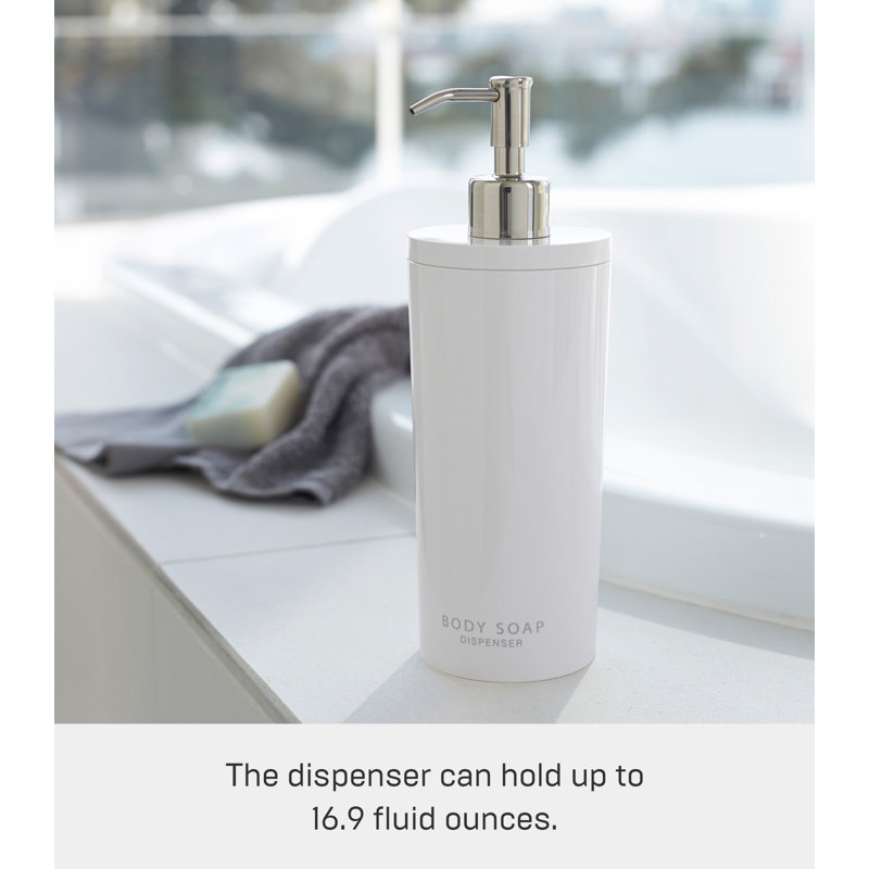 White ABS Resin and Stainless Steel Body Soap Dispenser