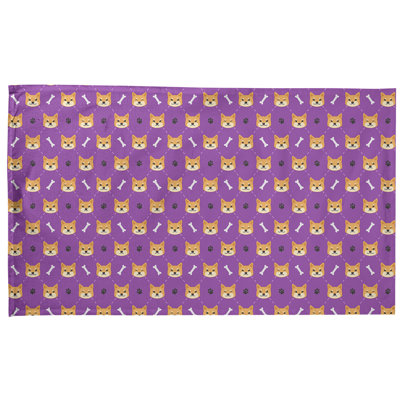 Serviette à thé à motif shiba shiba