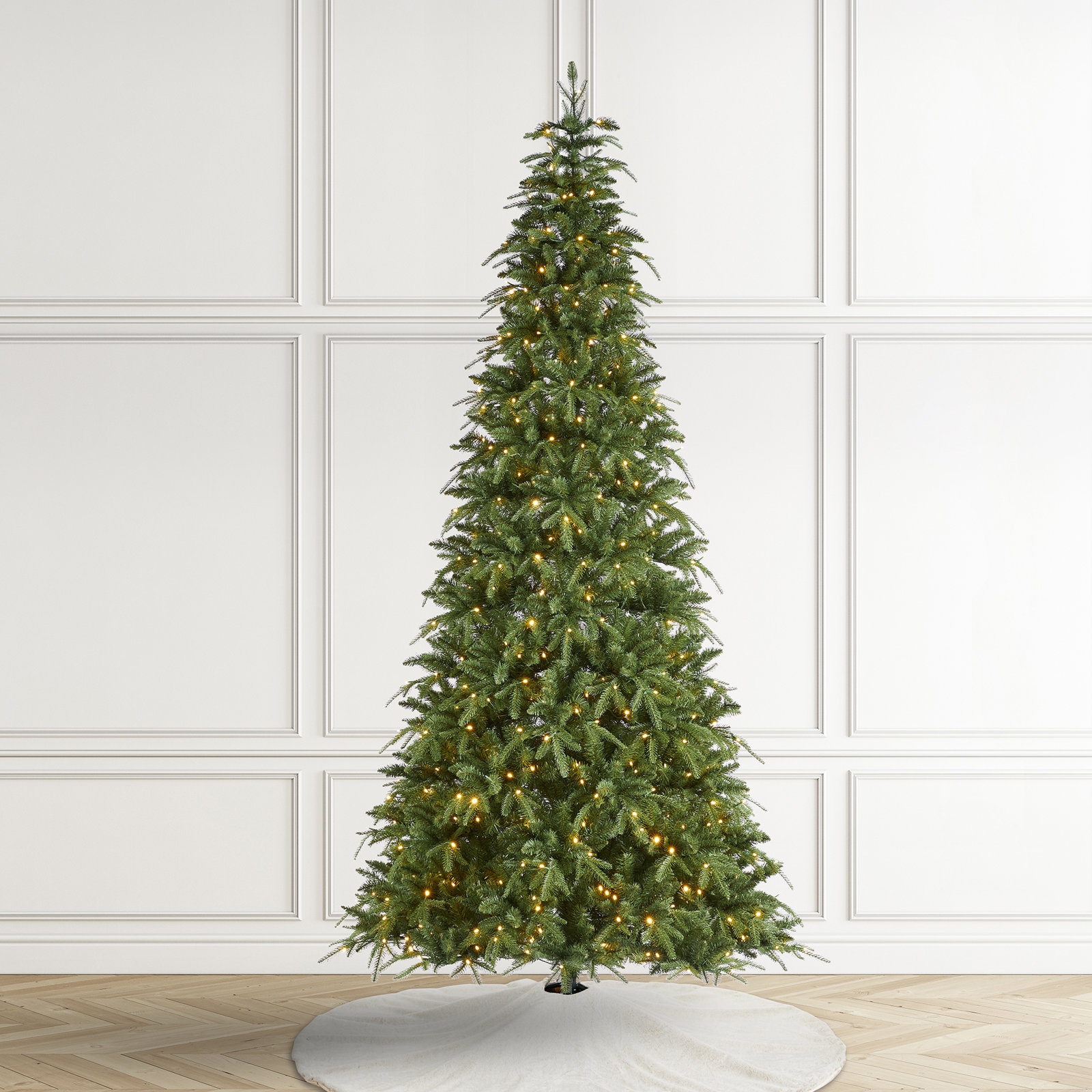 Aldred Pre-Lit Slim Fir Christmas Tree, 9'