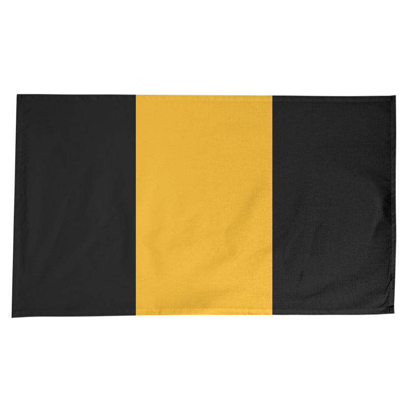 Boston Table Runner, 102" x 58", Cotton Blend, Colorado,Black/Pittsburgh Gold/Black
