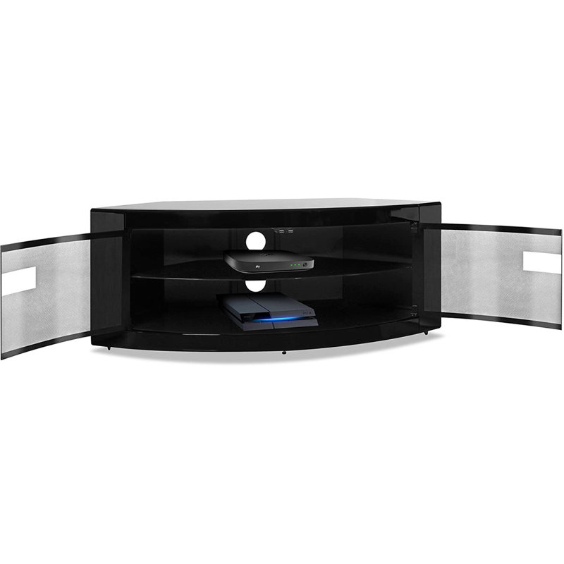 Mun Corner TV Stand for TVs up to 50", Black