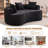 Boneless 80" Curved Loveseat For Small Spaces, Curved Couches For Living Room, Compression Sofa In A Box With 3 Pillows, Small Couch For Bedroom With Wide Armrest & Memory Foam, No Assembly Required-980524477