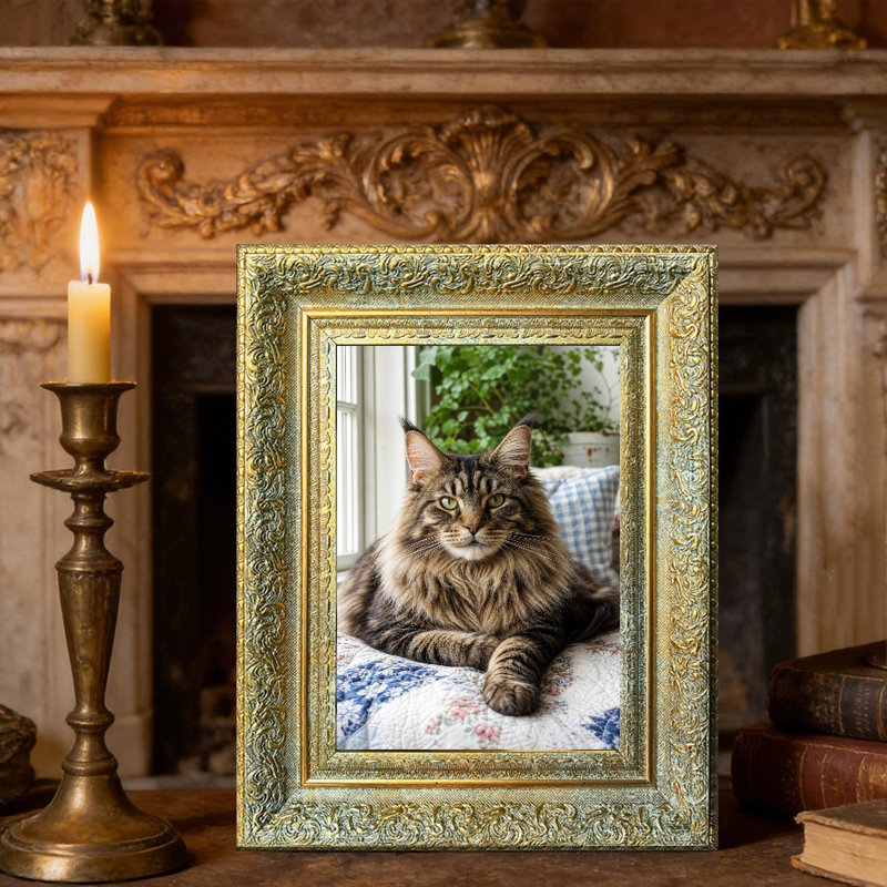 Cadre photo 8 "x 10" or antique 1PC, Or antique, 1, 8 po x 10 po