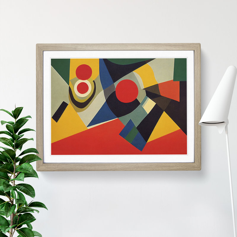 Legendary Modern Abstract - Framed Print, 34cm H x 46cm W x 2cm D, Oak Framed