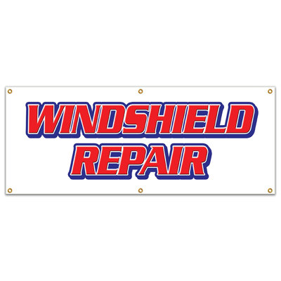 Windshield Repair Banner Sign