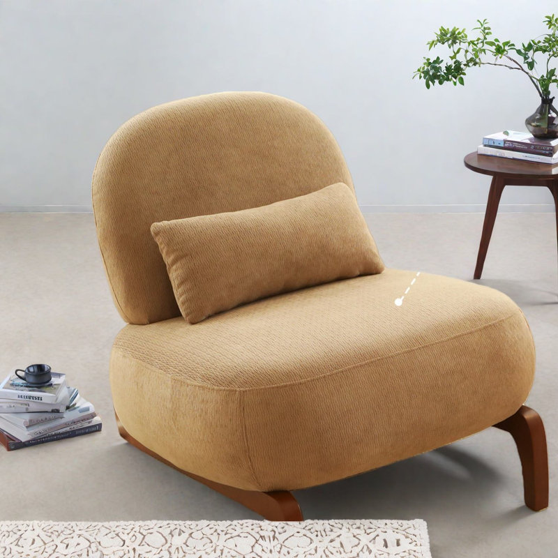 Chaises d'appoint confortables, pieds modernes en bois doux pour la maison