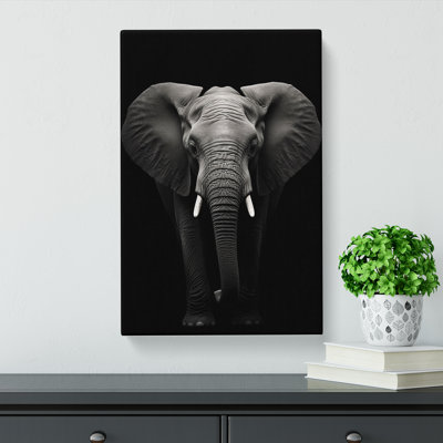 Elephant Minimalism - Print on Canvas