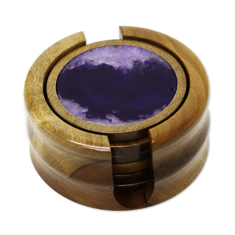 Ensemble de sous-verres 7 pièces fabriqués à la main avec support