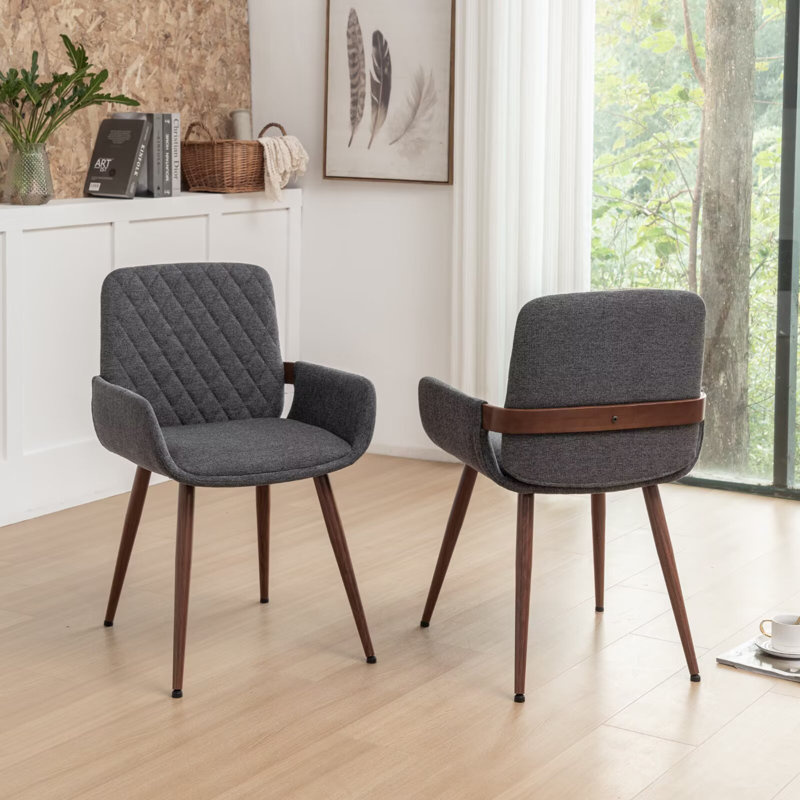 47cm H Upholstered Armchair in Gray