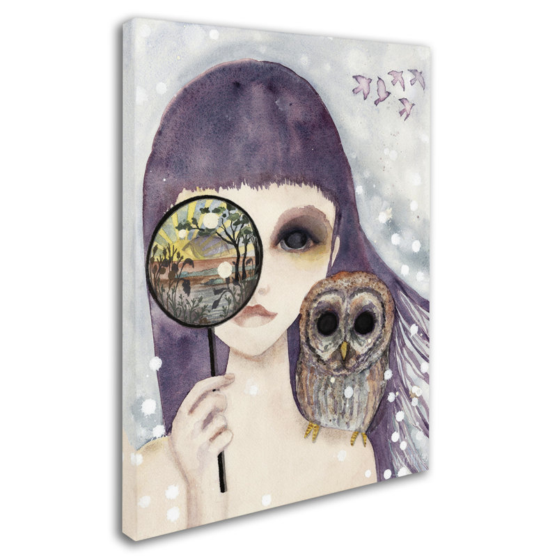 «Big Eyed Girl See» de Berkley, reproduction sur toile tendue, H 19 po x l 14 po x P 2 po