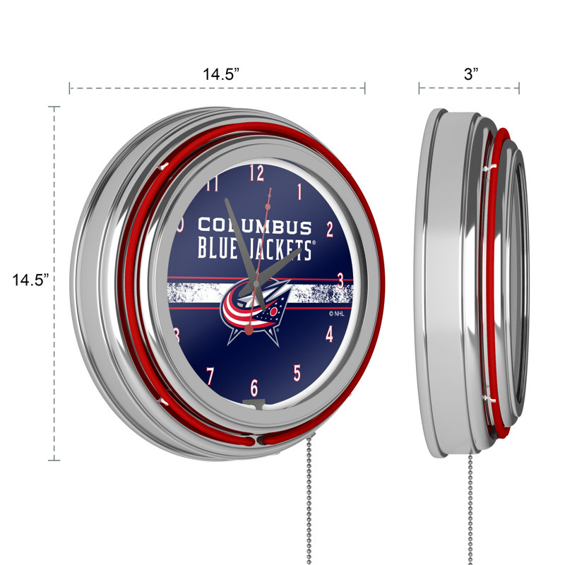Horloge murale 11 po NHL, Blue Jackets de Columbus, 11"