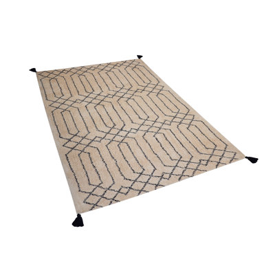 Eslettes Rectangle Geometric Cotton Hand Woven Area Rug