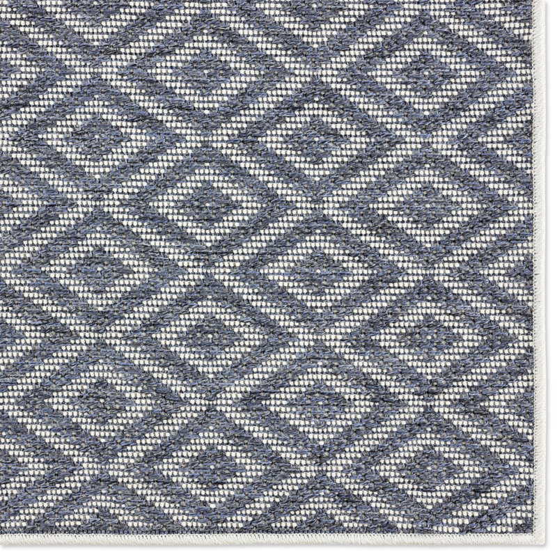 Etta Avenue™ Katelin Navy Blue Indoor/Outdoor Rug & Reviews | Wayfair
