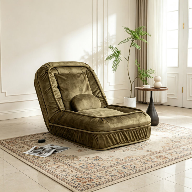 Boneless Adult Upholstered Pets Human Dog Sofa, Green