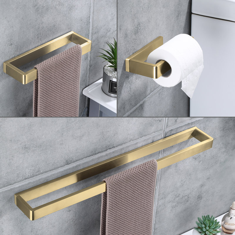 Bathrrom Hardware Set Bathroom Hardware Set, Brushed Gold