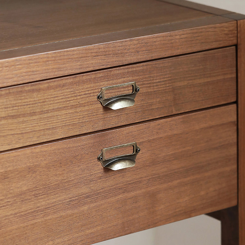 Bureau en bois massif avec tiroir de rangement pour bureau, H 29,53 po x l 47,24 po x P 21,65 po, Noyer