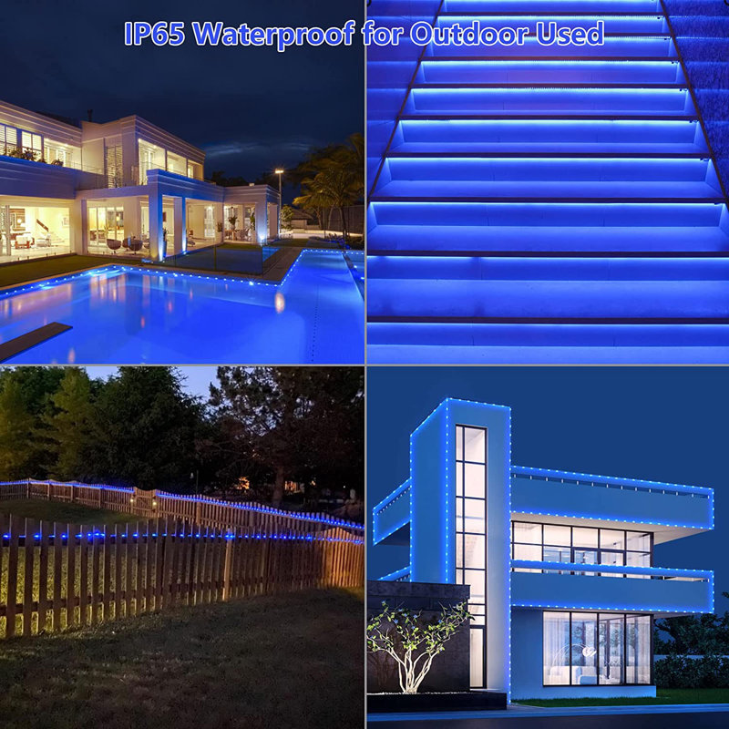 Rope Solar String Lights, Blue