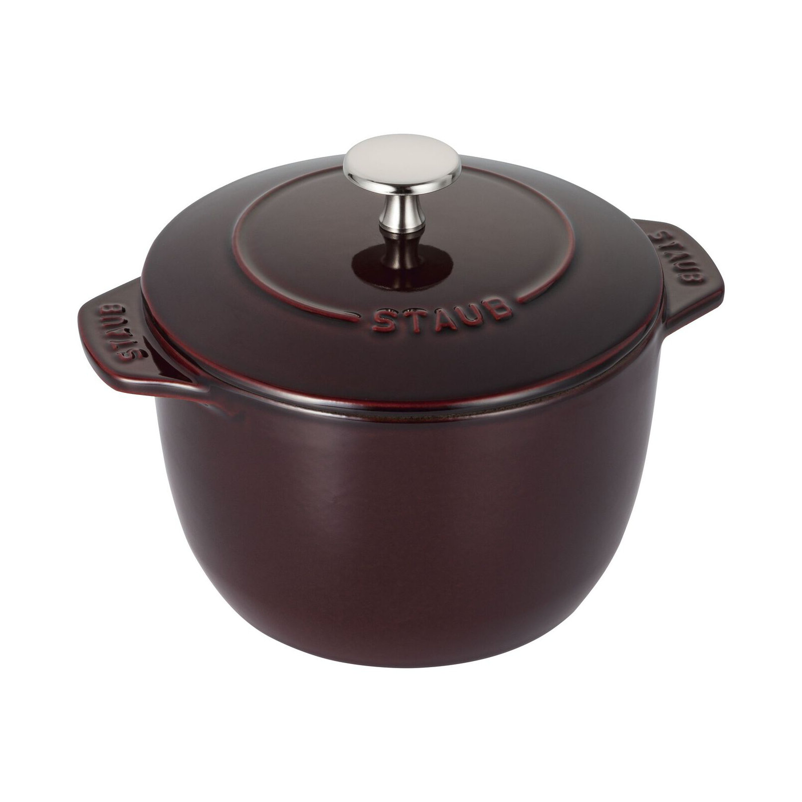 Staub Cast Iron Petite French Oven, Grenadine, 1.84 quarts