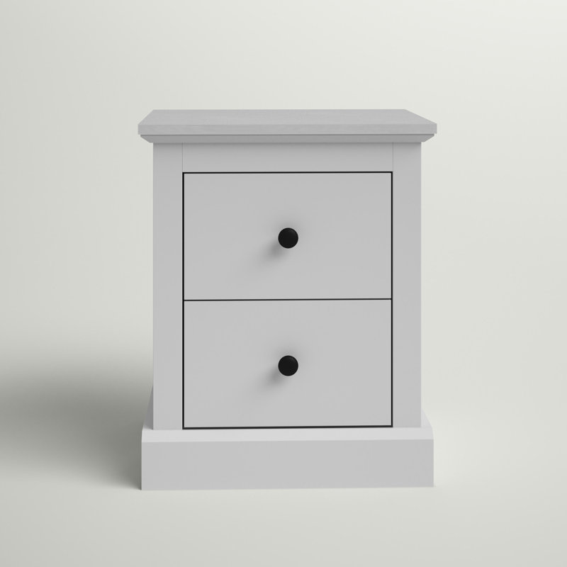 Irizarry 18'' W Particle Board / Chipboard Nightstand, Crisp White