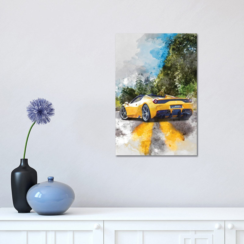 Ferrari 458 Speciale Apert by Gab Fernando - Wrapped Canvas Print, 30.48 cm H x 45.72 cm W