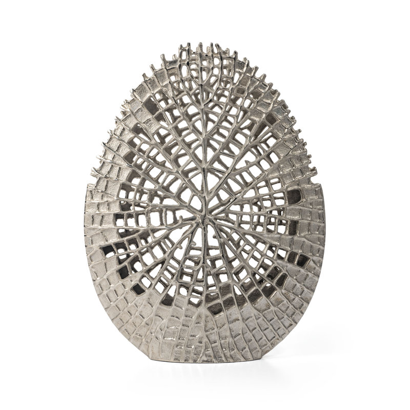 Danica Handmade Metal Table Vase, Silver