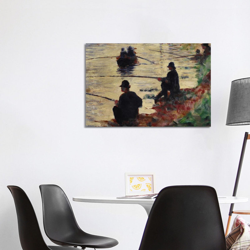 Anglers by Georges Seurat - Wrapped Canvas Painting, 101.6 cm H x 66.04 cm W x 1.91 cm D
