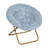 Oversize Portable Faux Fur Folding Saucer Moon Chair with Folding Ottoman-2097722491-2097748749