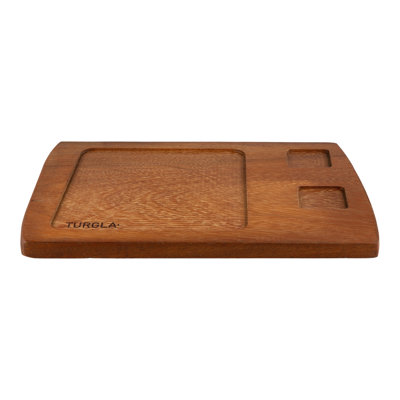 Desserte rectangulaire en bois brun 15,75 "x 10,75" Wood