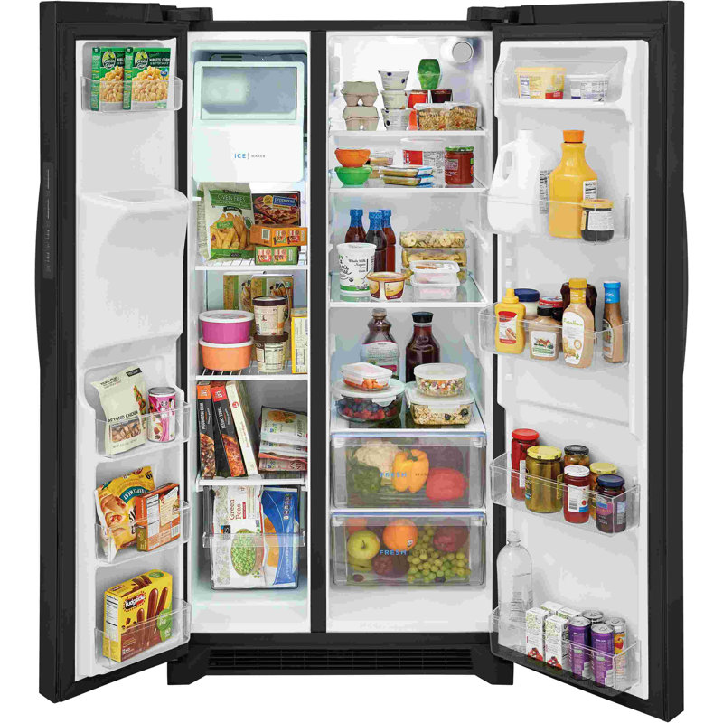 Frigidaire Pi. Réfrigérateur côte à côte 36 po avec système de refroidissement EvenTemp, Noir