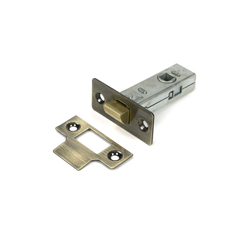 Tubular Mortice Latch, Aged Brass