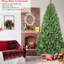 Arbre de Noël artificiel 8 pi avec branches en fil mémoire, 1430 pointes, assemblage facile pour la décoration festive intérieure 8 pieds et installation rapide-1507925045
