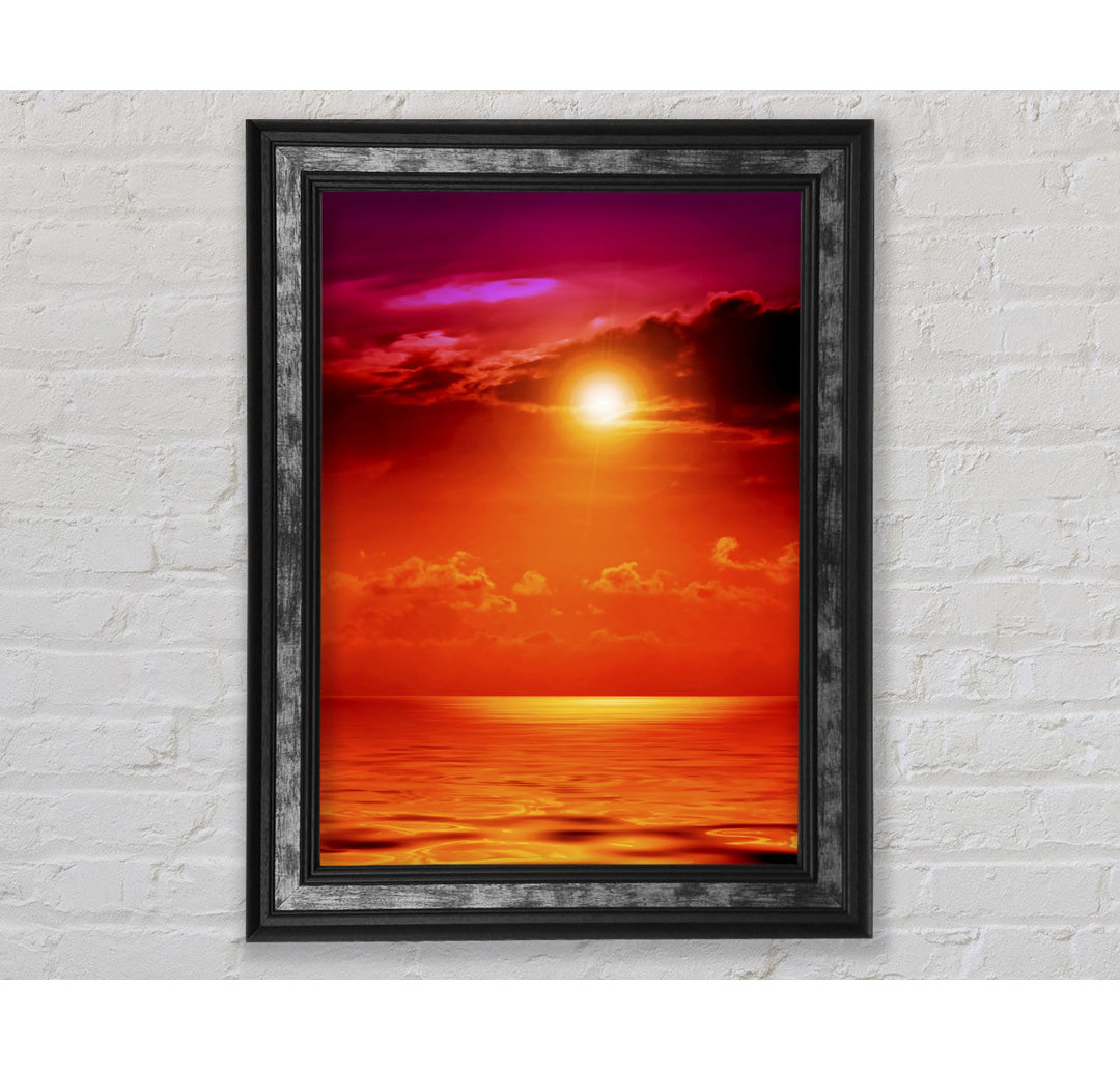 Orange Sun Blaze Skies - Single Picture Frame Art Prints