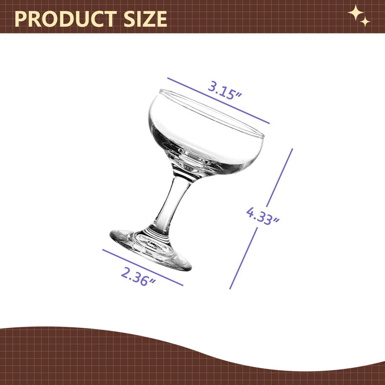 Cocktail Glasses Dimensions & Drawings