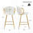 Rukija Upholstered Gold Plated Barstools-957667350