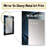 Blue Stylish Dark Geometric Elegance - Tile Unique Wall Mirror, Modern Mirror, Printed Metal Art-1824255304