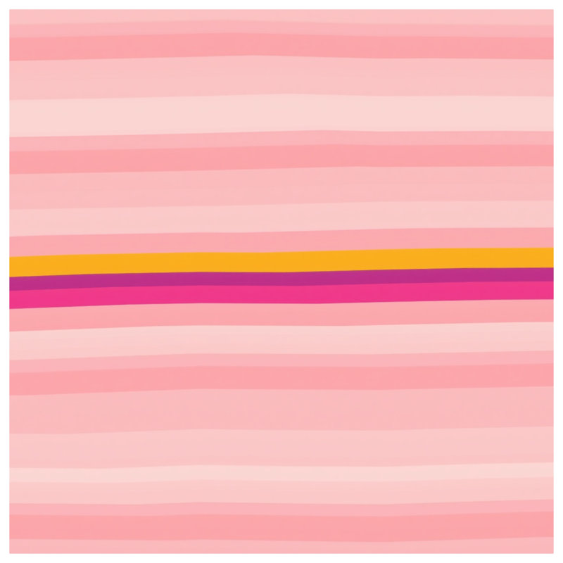 Tapis de bain rose à rayures horizontales, L 24 po x L 17 po