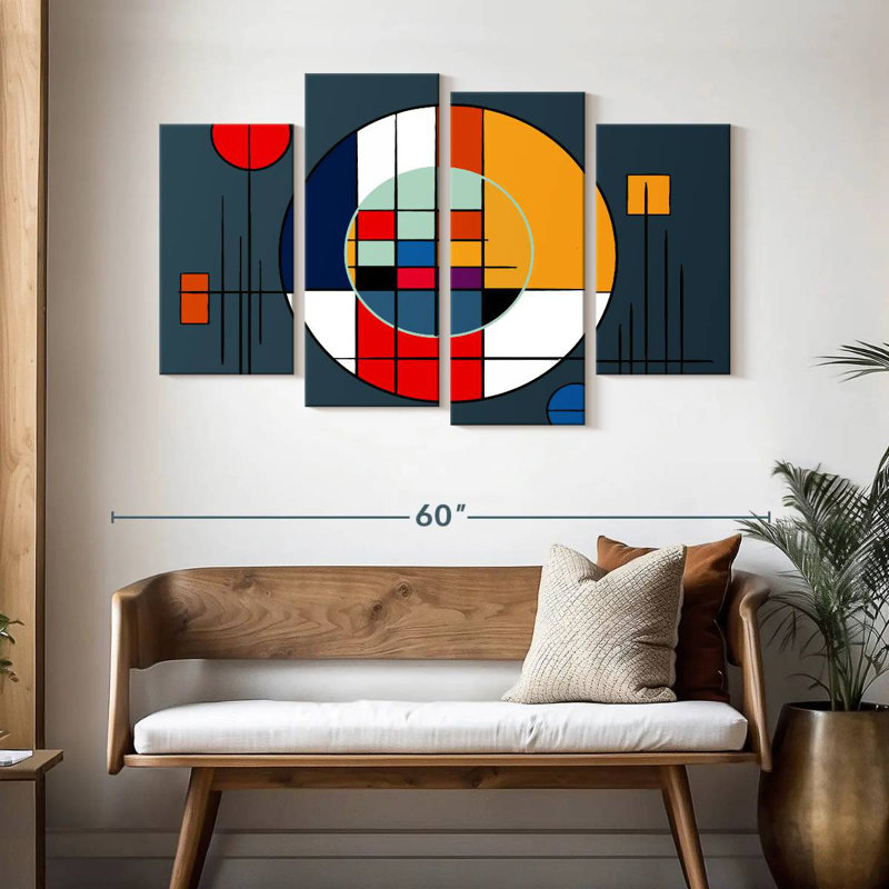 Avery Suprematism Abstract Geometric, 32" H x 52" W