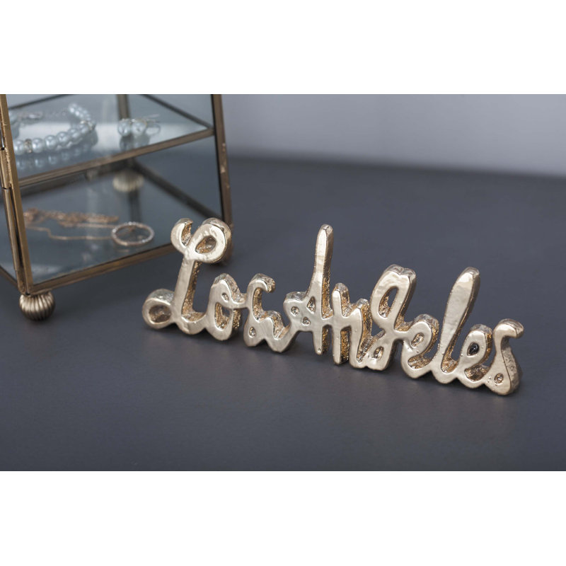 Blocs de lettre los angeles en aluminium/acrylique