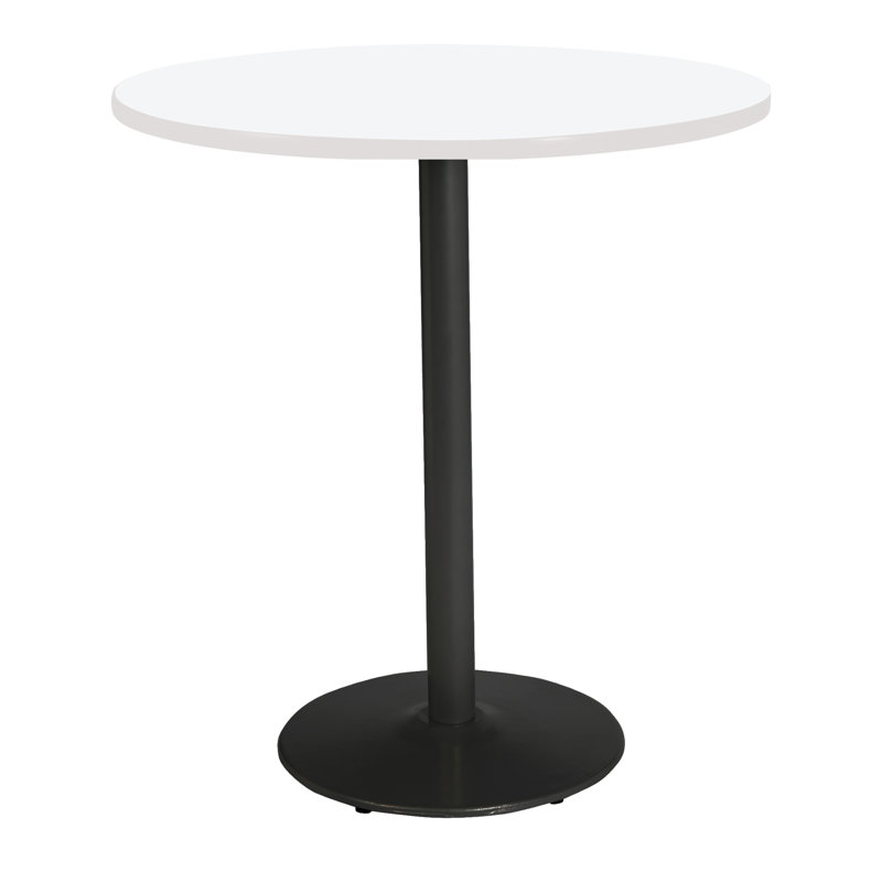 Mode Round Breakroom Dining Table, 29" H x 36" L x 36" W, Black, Designer White