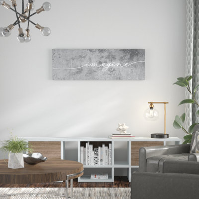 Hepp Imagine Quote - Paronamic Textual Art Print on Canvas