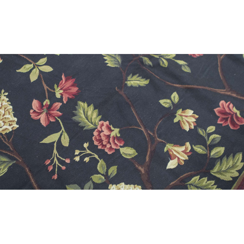 Hand-Knotted High-Quality Black Area Rug